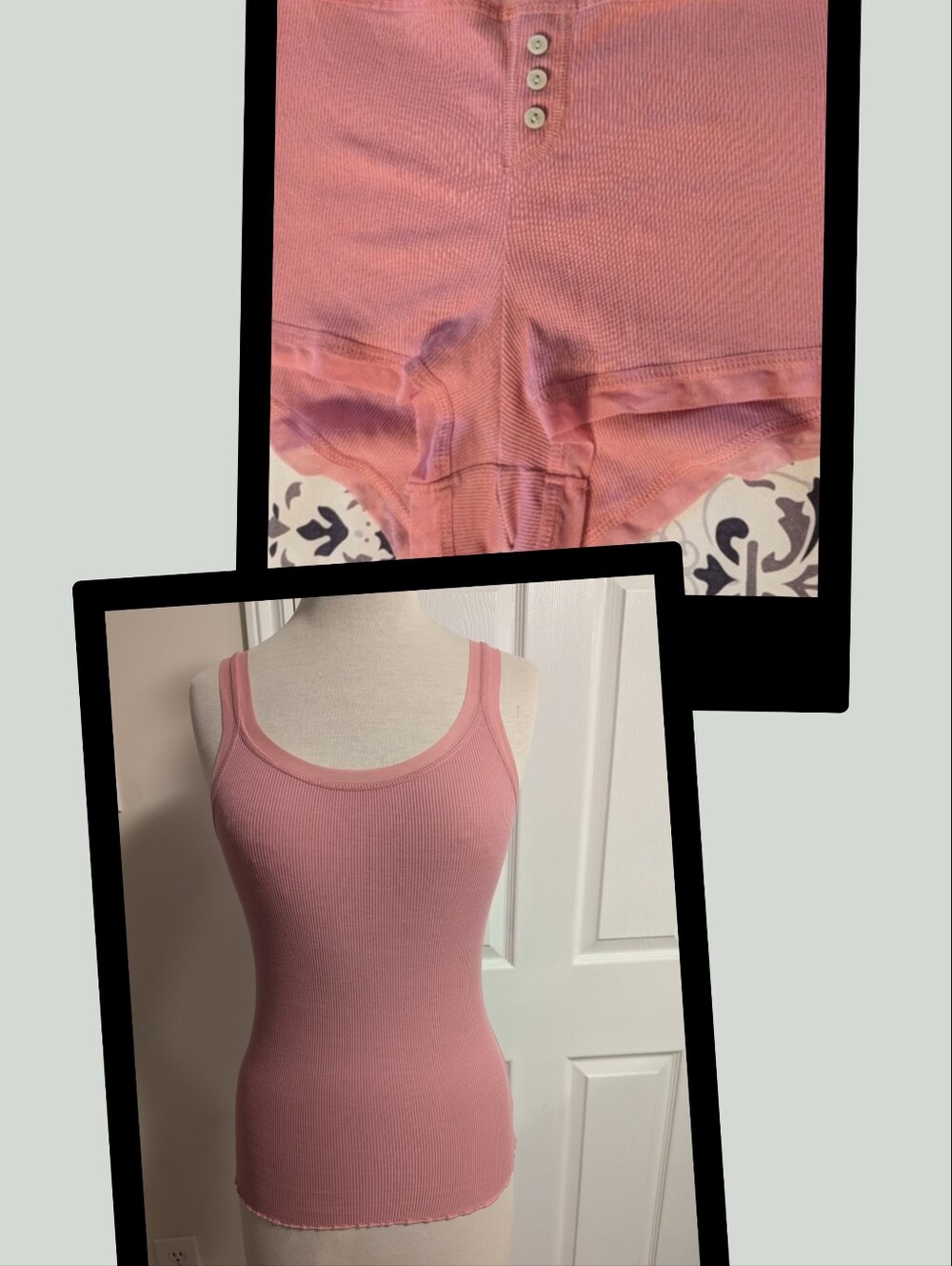Victoria's Secret Pink Ribbed Pajama Set